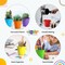 Small Metal Buckets with Handle 6 Pcs (Multicolor) 3"L x 4"W x 4"H